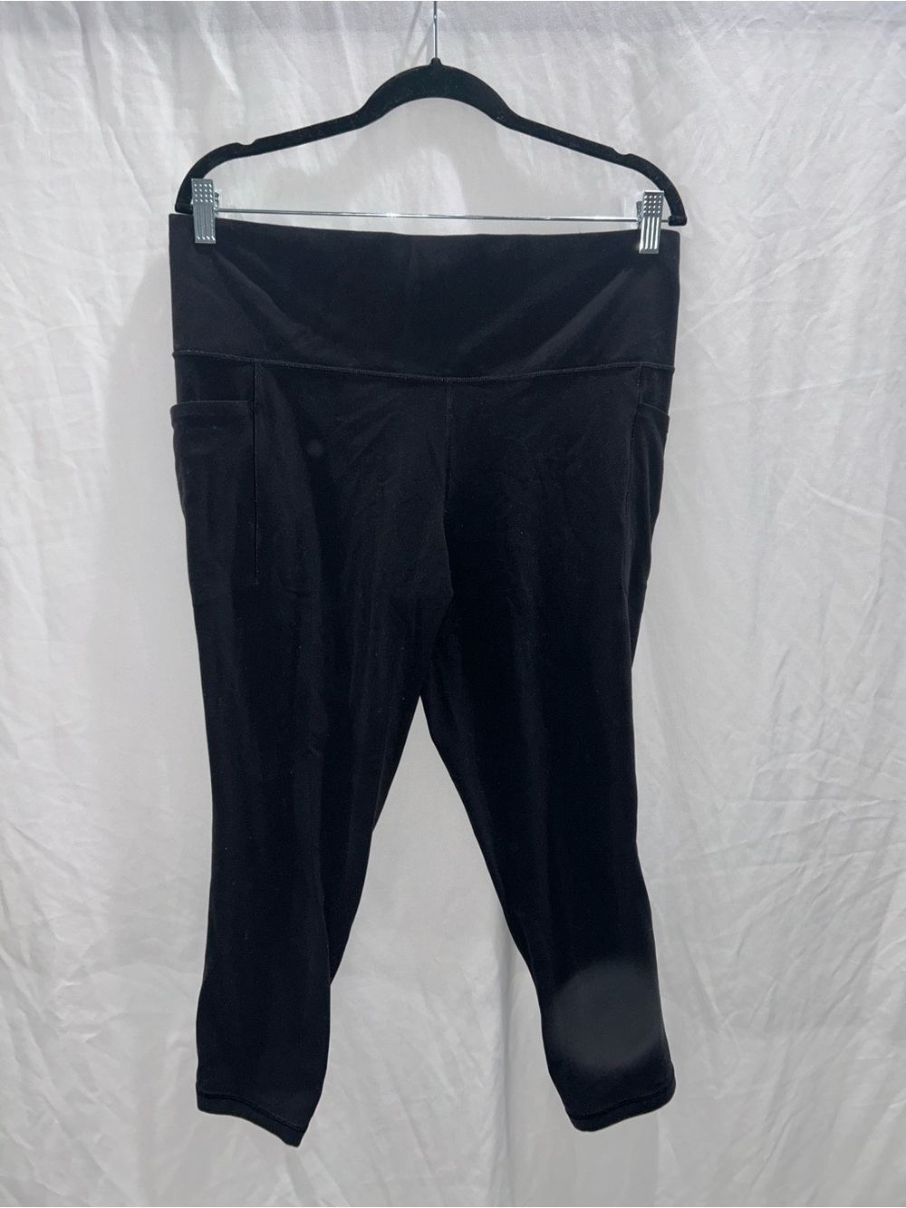 Athleta Black High-Rise Leggings with Hidden Pocket